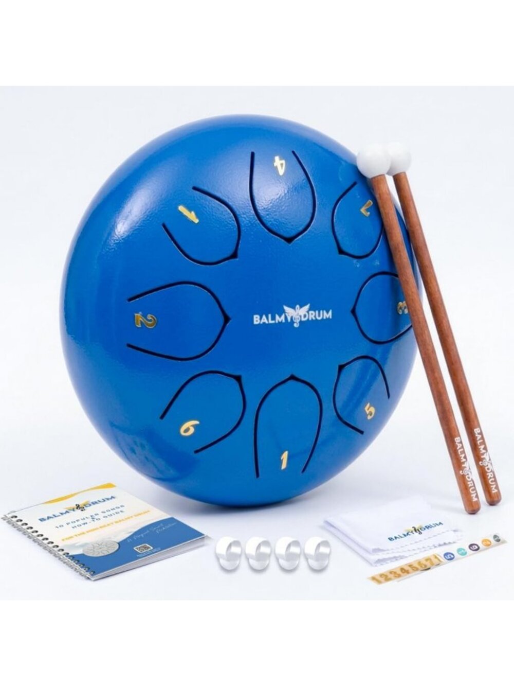 6-Inch Steel Tongue Drum - 8 Notes, 440Hz, Handpan with Bag & Mallets for